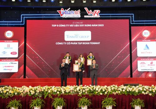 TONMAT GROUP ĐƯỢC VINH DANH TOP 5 CÔNG TY VLXD 2023