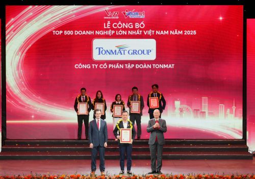  TONMAT Group năm thứ 5 liên tiếp được vinh danh Top 500 Doanh nghiệp lớn nhất Việt Nam 2025